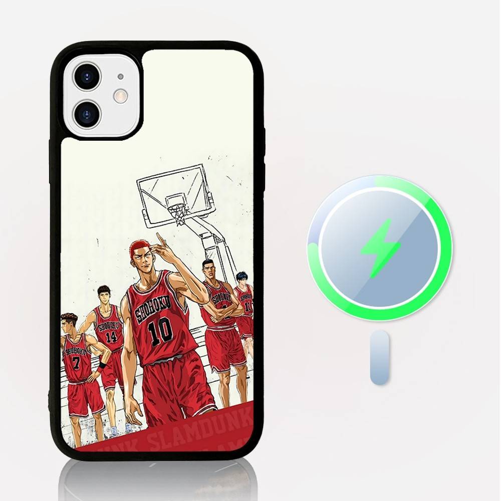 Cute S-Slam-DunkS Phone Case Magnetic Case For IPhone 16 14 13 12 11 15 Pro Max Plus For Magsafe Wireless Charge Cover