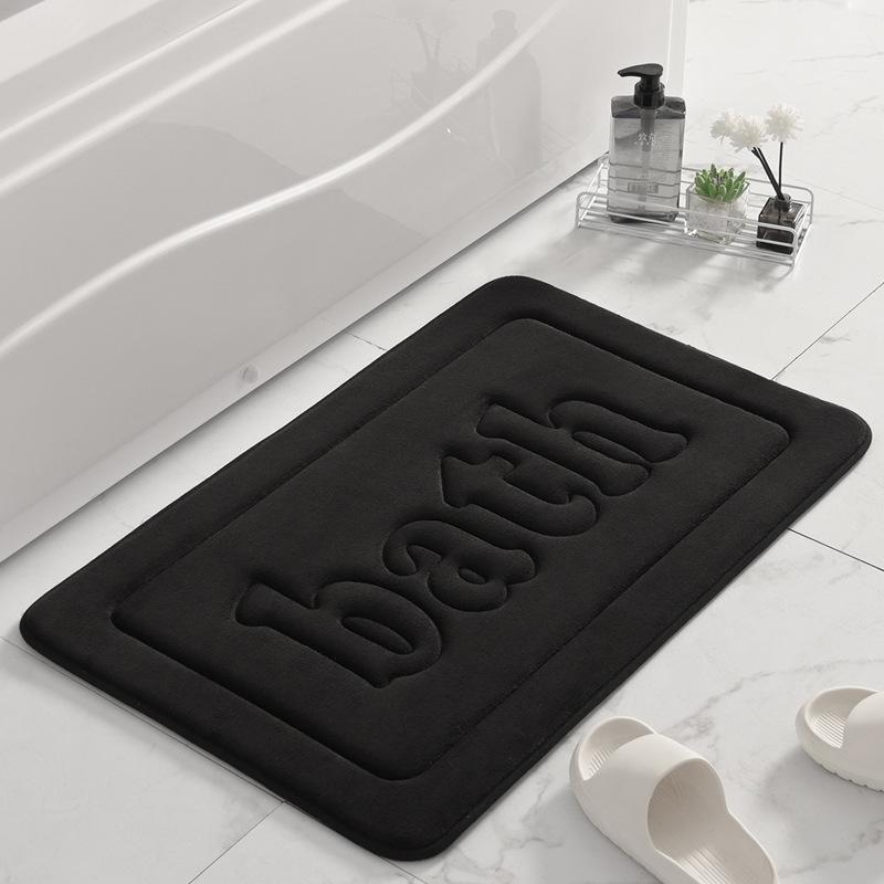 Coral Velvet Memory Foam Floor Mat Bedroom Entrance Floor Mat Bathroom Kitchen Absorbent Mat Anti-slip Door Mat