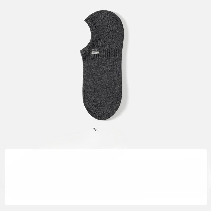 Cotton Socks: Men's Pure Cotton Boat Socks, Suitable for Spring and Summer, Odor-resistant, Anti-slip, No Heel Separation, All-cotton Invisible Socks.