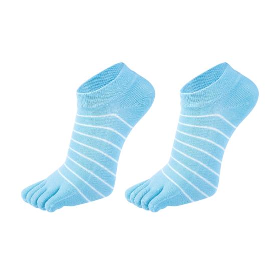 1 Pair Women Socks Five-Toed Split-Toe Design Anti-Odor Sweat-Absorbent Shallow Mouth Socks Sports Daily Wear
