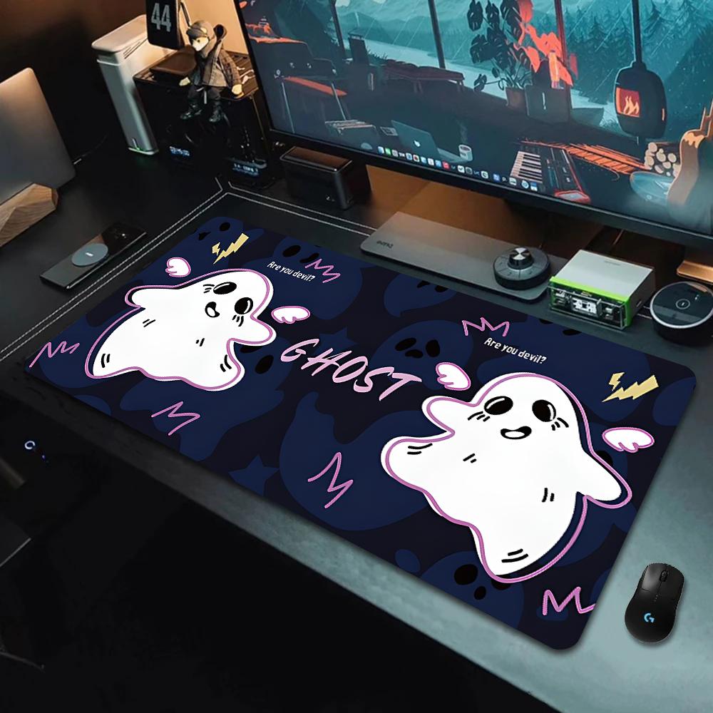 XXL 900x400x4mm Mouse Pad DeskMat Rubber Ghost Mouse Pad Large Keyboard Mousepad Kawaii Room Decoration Carpet Desk Accessories