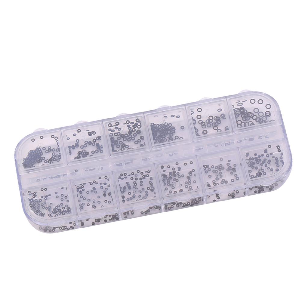 1.4 2.8mm 12 Sizes Rubber Rings Watches Gaskets Tiny Crown O Ring Box Set for Waterproof Seal