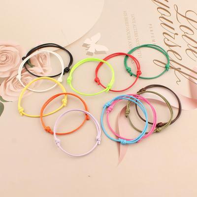 Brățară reglabilă din sârmă de ceară coreeană, țesută manual, cu design colorat de 1,5 mm