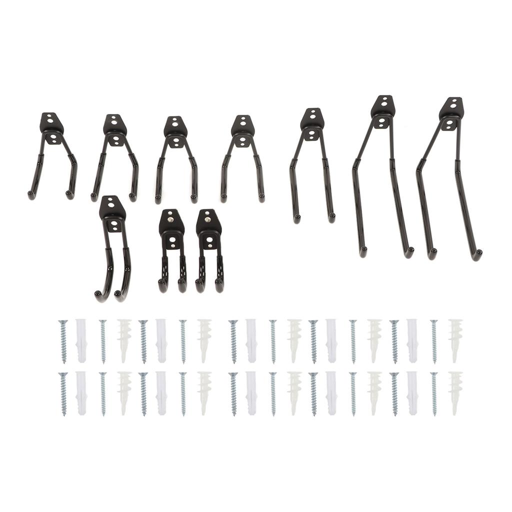 Garage Double Hooks Wall Mount Storage Utility Metal Hooks for Power Tools U and J Type