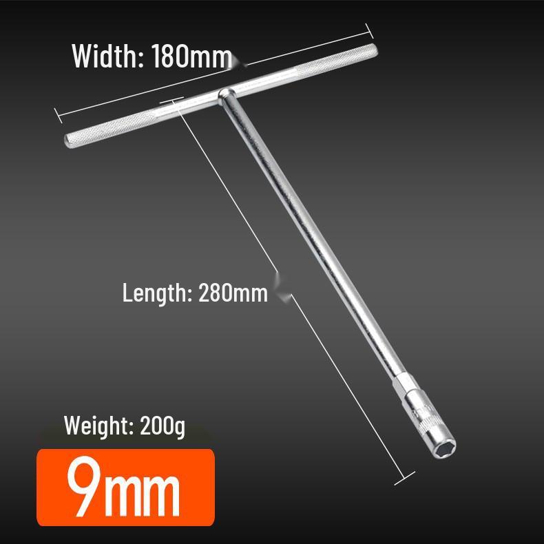 Motorcycle T-Handle Hex Socket Wrench, 6/7/8/10/14/17mm