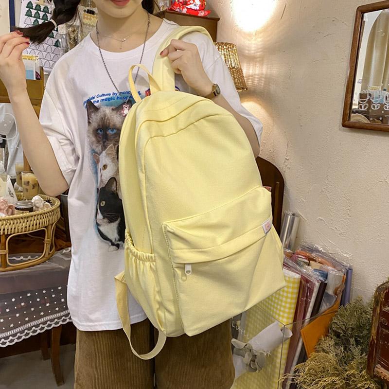 Cute Candy-colored Backpack High School Simple Large-capacity Backpack