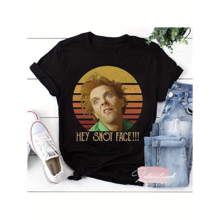 Men S Funny Vintage Drop Dead Fred Graphic T-Shirt - Rik Mayall Design with Hey Not Face Slogan, Bright Yellow & Red Retro Print, Regular Fit Crew S чёрный