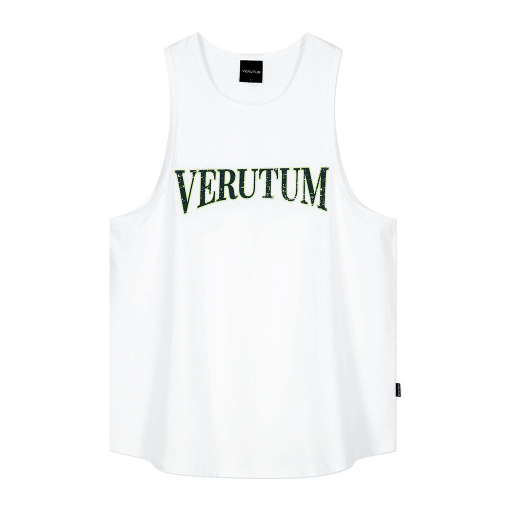 VERUTUM Serif Arch Logo Sleeveless White