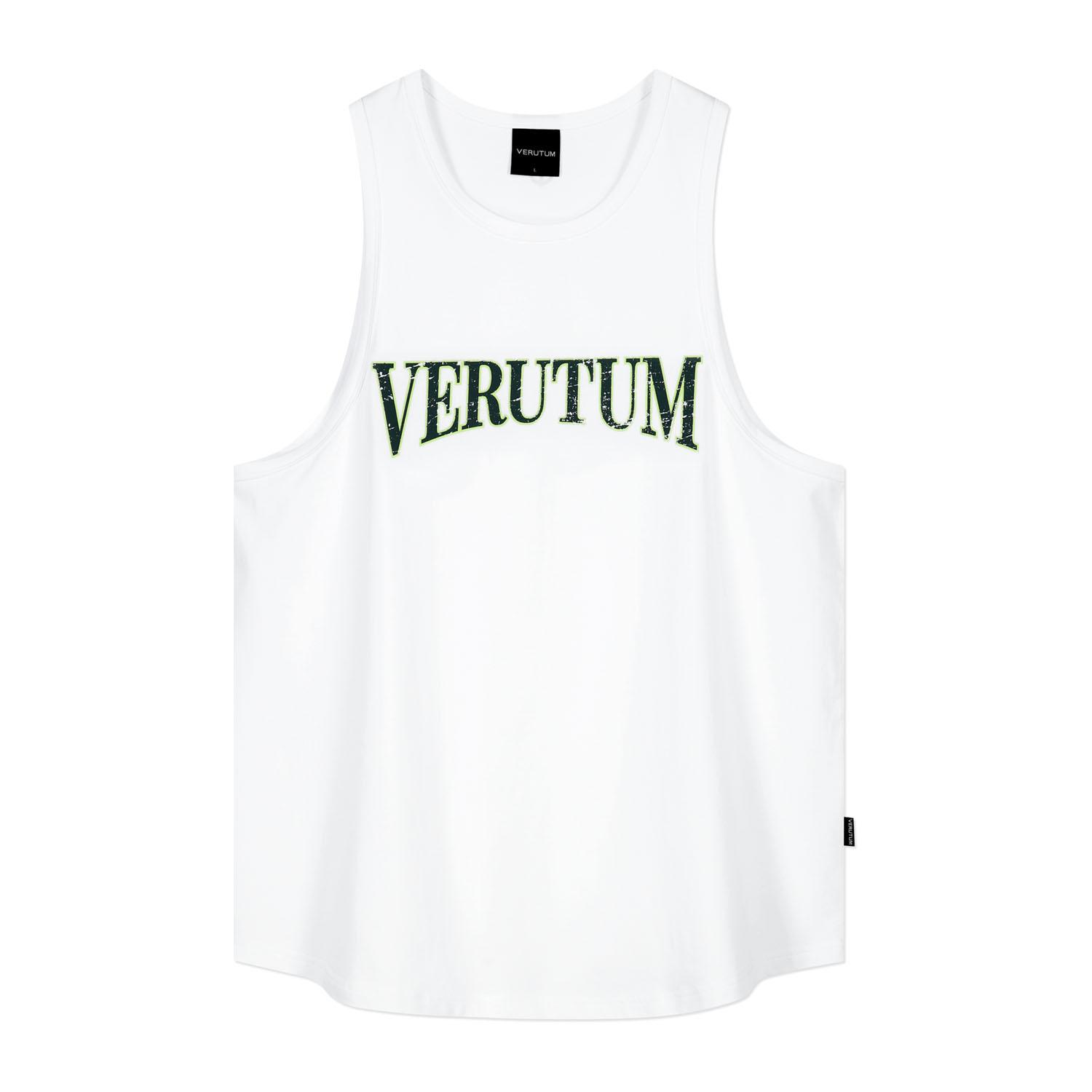 Verutum Serif Arch Logo Sleeveless White L