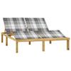 Day and Night - Day and Night Double Lounger and Impregnated Pine Wood Cushions