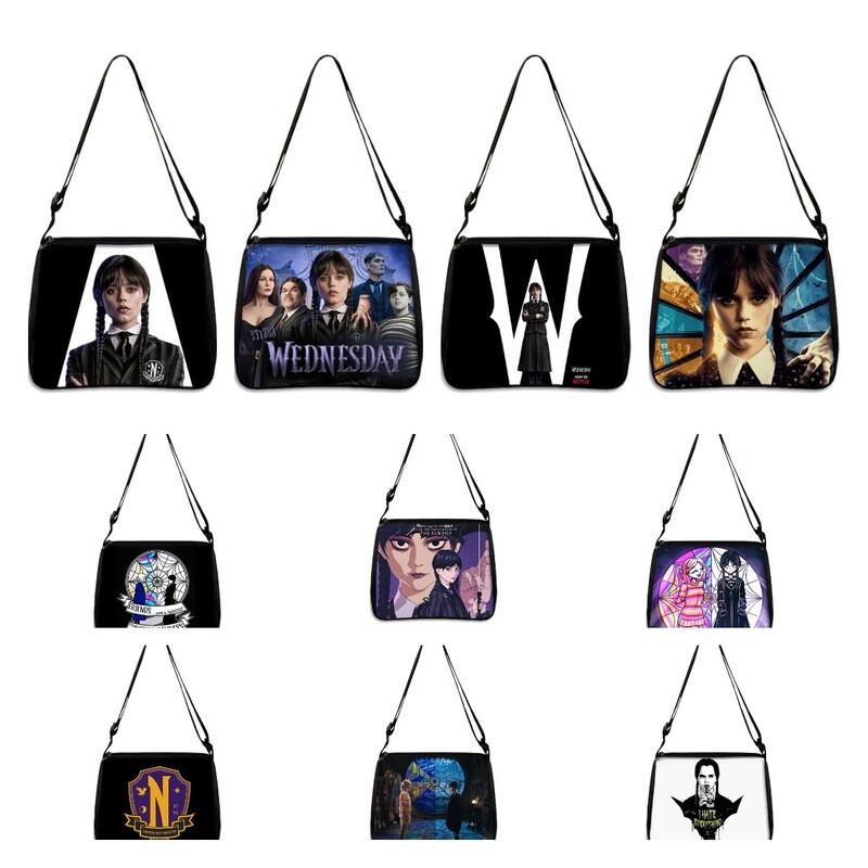 Wednesday Addams Famlily Shoulder Handbag Gothic Style Light Easy To Carry