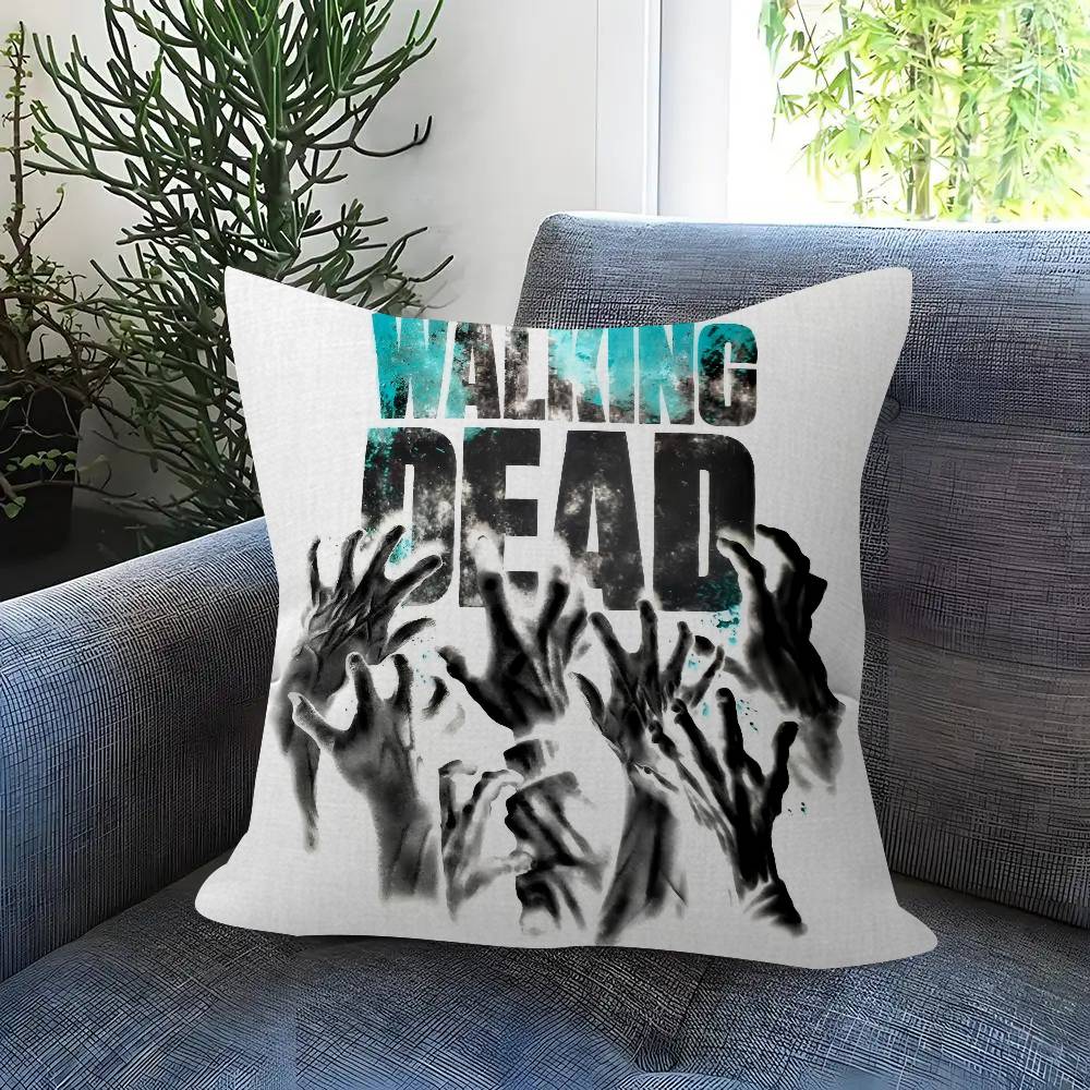 Games T-The Walking Dead Double-Sided Printed Pillow Cover Short Plush Suitable Living Rooms Bedrooms Sofas Throw Cushion Cover