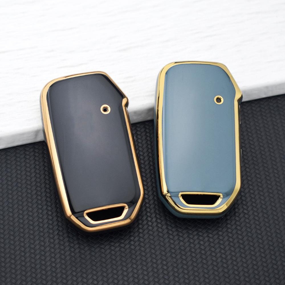 4 Buttons Full Protection TPU Car Key Fob Cover for Kia Sportage K5 K8 Cerato Sorento Soul Ray Telluride - Key Holder Key Chain
