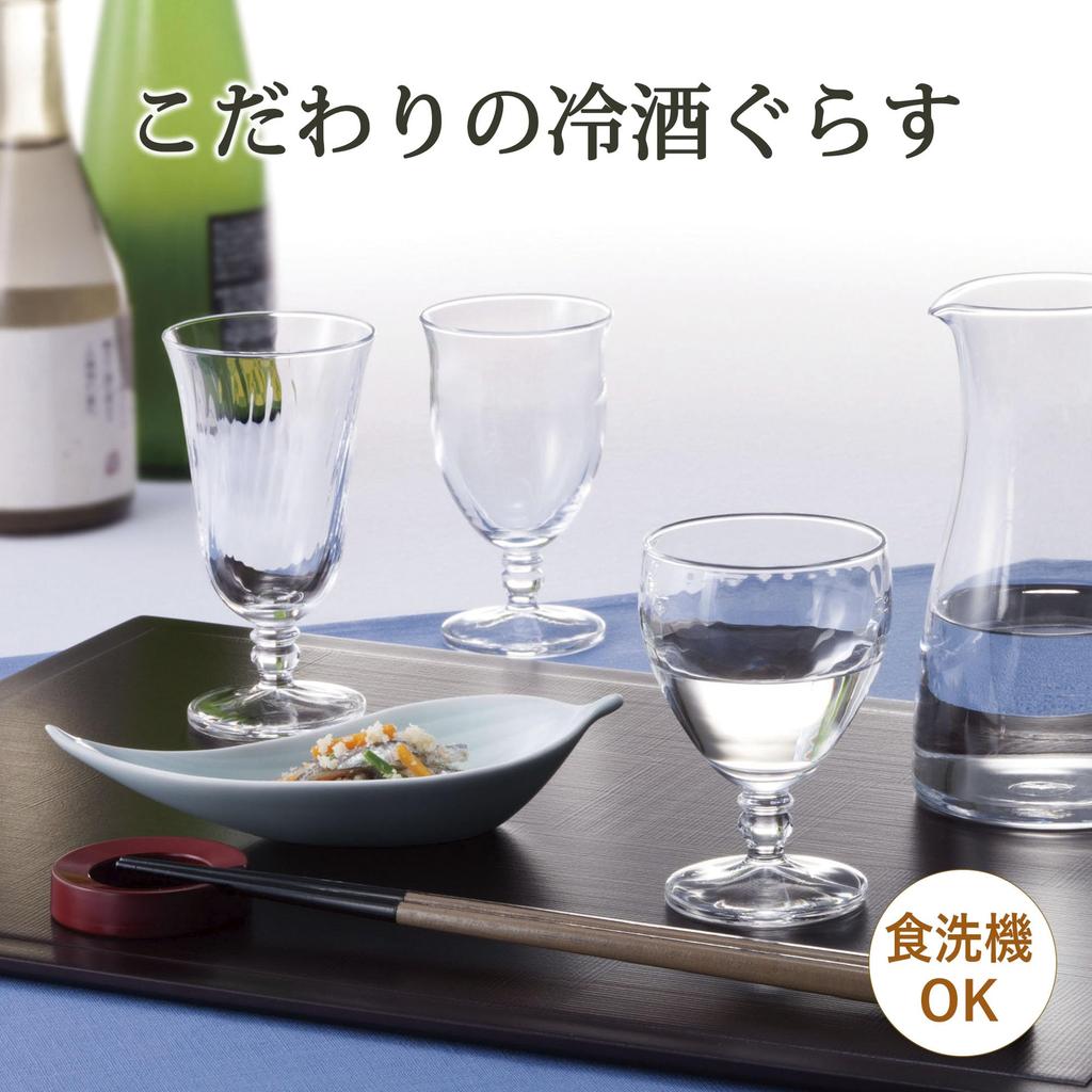 Toyo Sasaki Glass Cold Sake Glass 105ml Special Cold Sake Glass Ginjo Sake Made In Japan Dishwasher Safe Clear SQ-06202-JAN