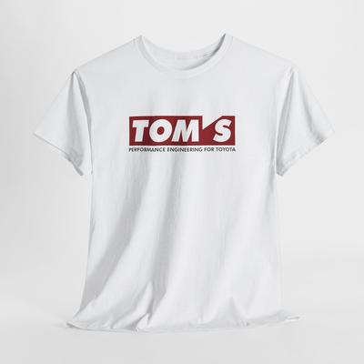 Maglietta TOM’S Racing – T-shirt in Cotone Unisex Motorsport per Uomini Donne o Fan JDM