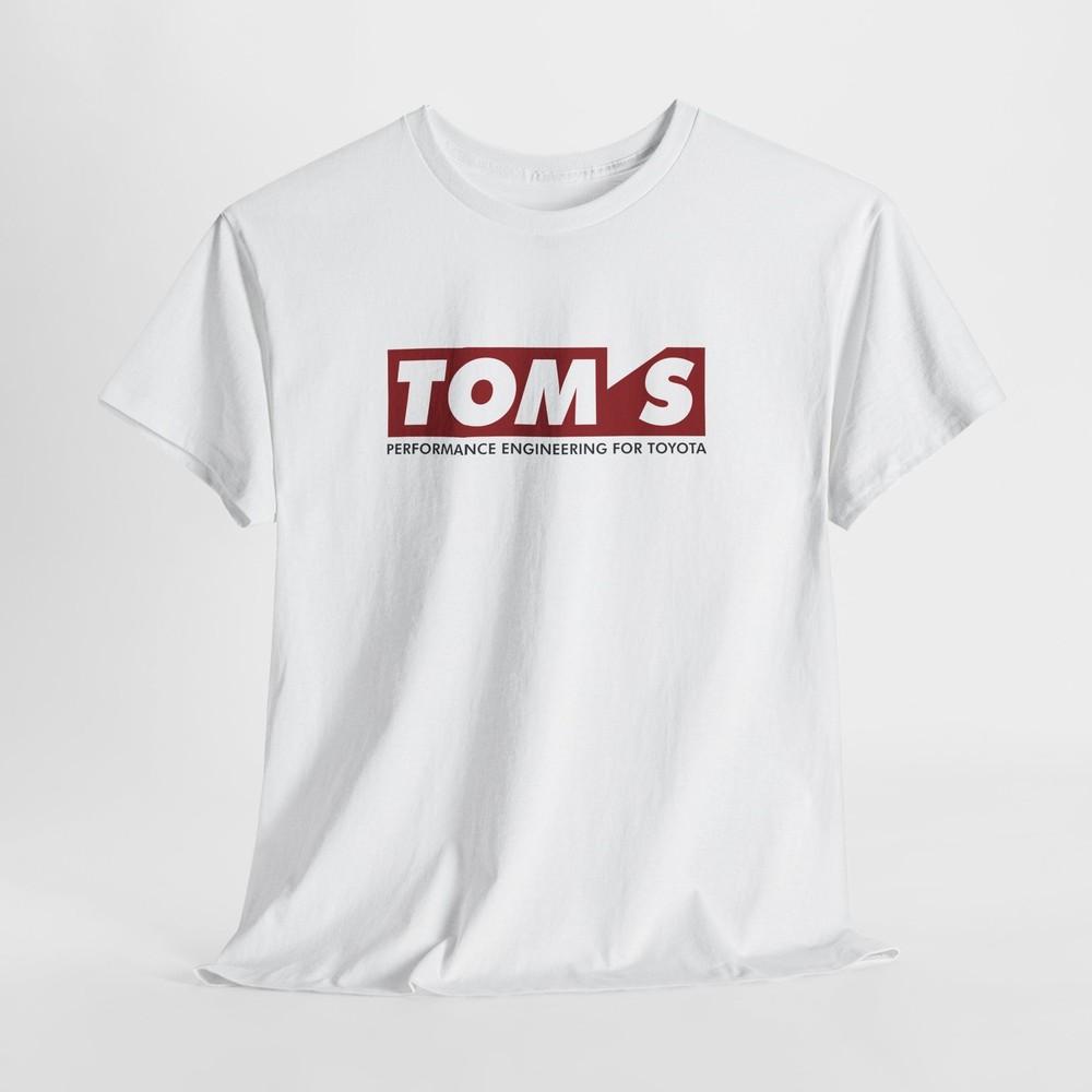 

TOM’S Racing T-Shirt – Unisex Motorsport Cotton Tee for Men Women or JDM Fans L