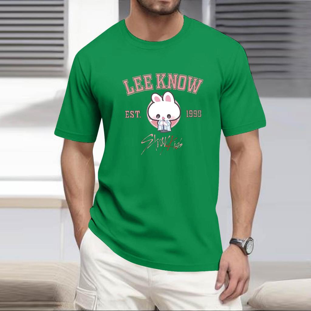Men's Popular T-shirt Printed Round Neck Short Sleeve T-shirt