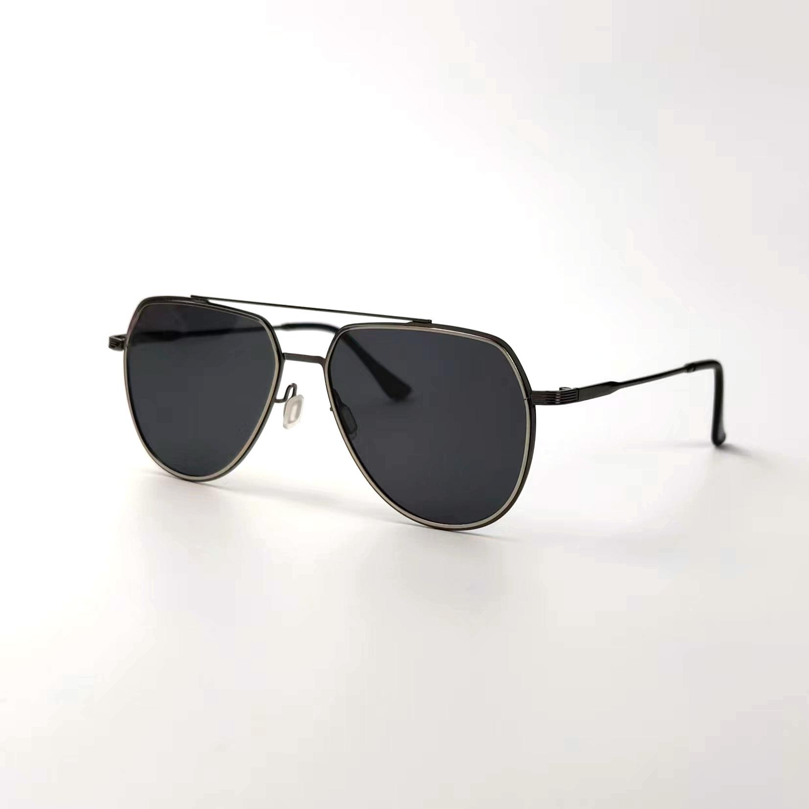 Men S Flat Polarized Sunglasses Women S Sunshade Sunscreen Black Sunglasses Metal Glasses Factory