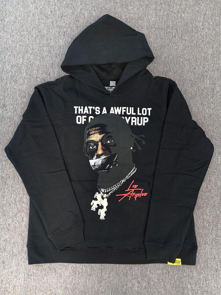 "That's an Awful Lot of Cough Syrup" Anime Print Hoodie for Men - Trendy Brand Original Label.
