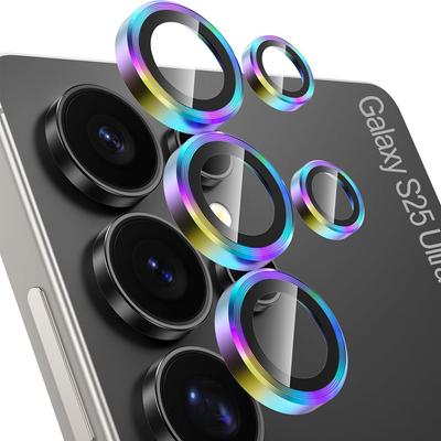 Für Samsung Galaxy S25 Ultra Kameraschutz 9H gehärtetes Glas Kameraabdeckung Displayschutz Metallring SamsungS25 Plus