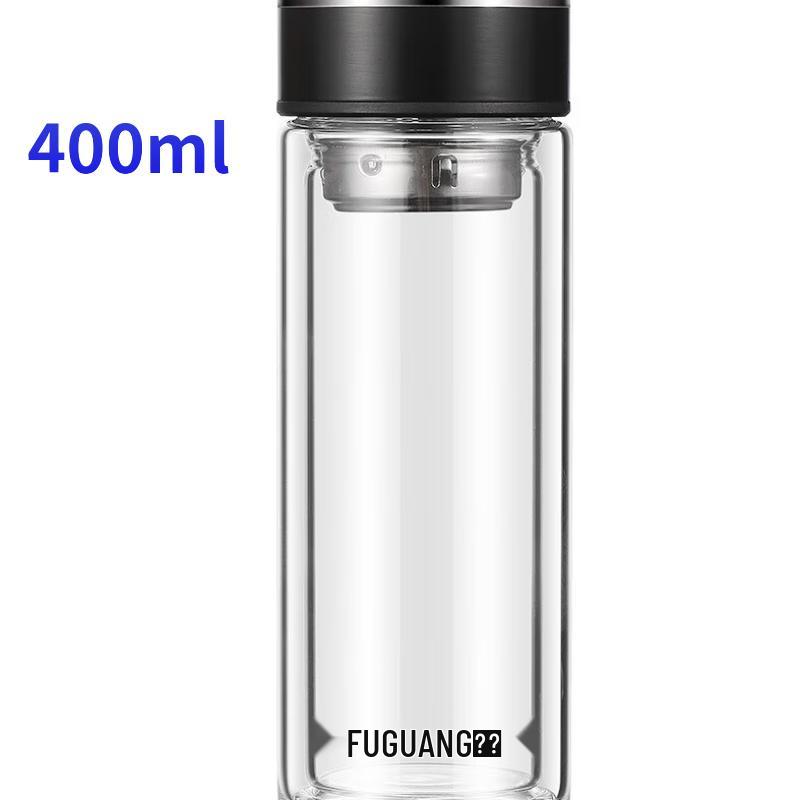 Fuguang Double-Layer Glass Water Cup with Lid