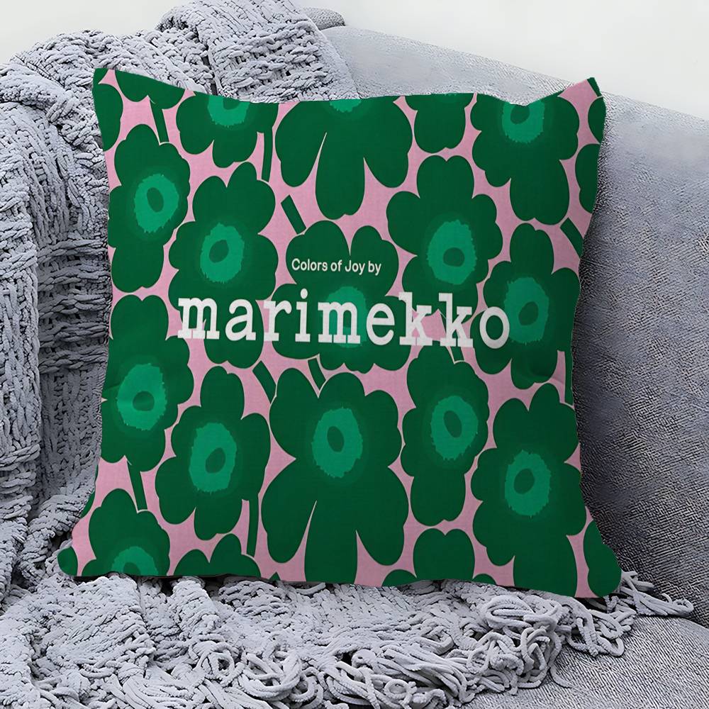 

MarimekkoUUnikko Flowers Pillow Covers Cartoon Sofa Decorative Home Doublesided Printing Short Plush Cute Cushion Cover 30x30 cm