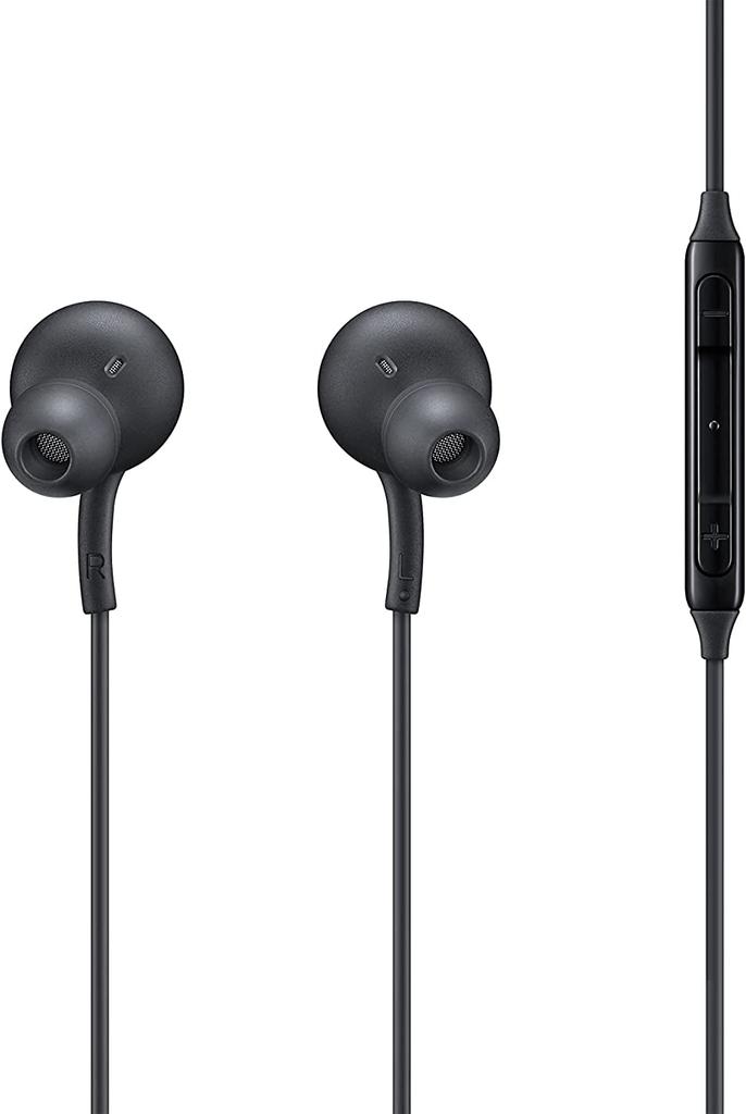 Samsung Type-C Earphones - Tuned by AKG (EO-IC100BBEGWW) Corded Type-C Earphones, Genuine Samsung Product, Parallel Import (Black)