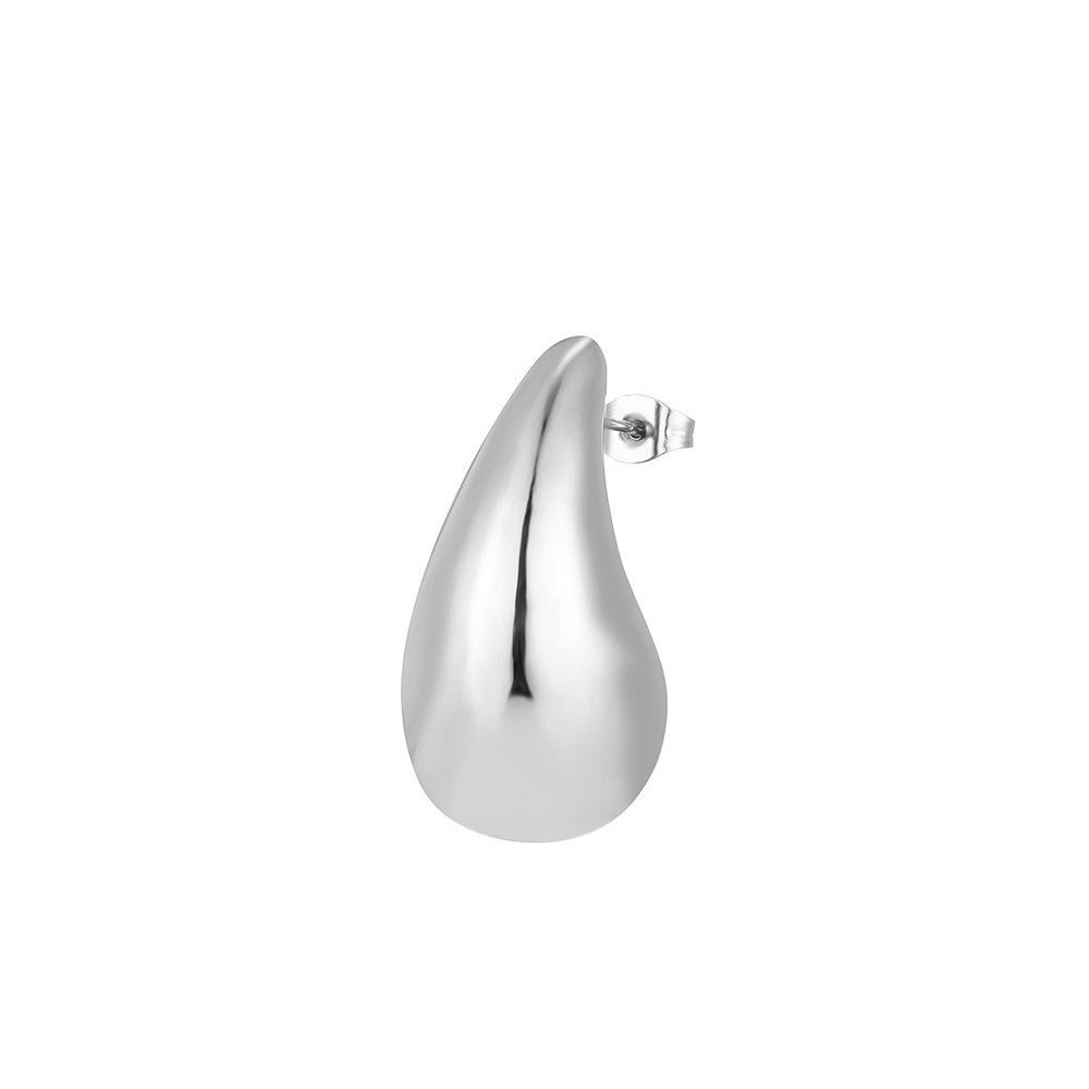 Women s 18K Gold Plated Stainless Steel Water Drop Earrings - Simple Light Luxury Fashion