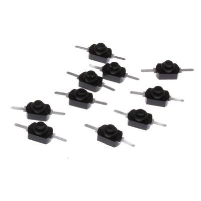 10x 1A 30V DC 250V Чорний кнопковий перемикач з фіксацією Увімк. Вимк.