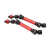 RC Drive Shaft Set Aluminum Alloy Steel Front Rear Drive Shaft RC Accessories for Arrma 1 10 3S Senton Red