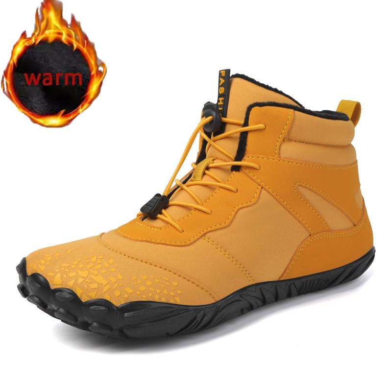 Herren Damen Outdoor Wasserdichte Winterstiefel Schnee Barfuß Freizeitschuhe Warm Arbeitsschuhe Stiefeletten zum Klettern Wandern Rutschfest