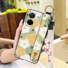 Anti-knock Flower Phone Case For Redmi A5 4G/Xiaomi Poco C71 4G Anti-dust Wrist Strap Kickstand Wristband Back Cover