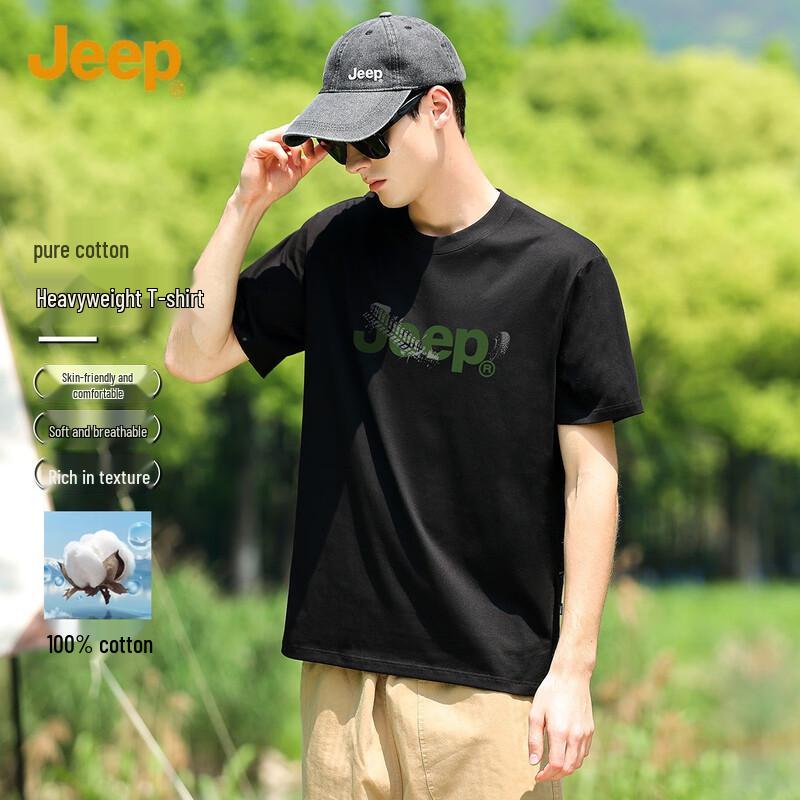 JEEP Men s Casual Round Neck Short Sleeve T-Shirt 3XL