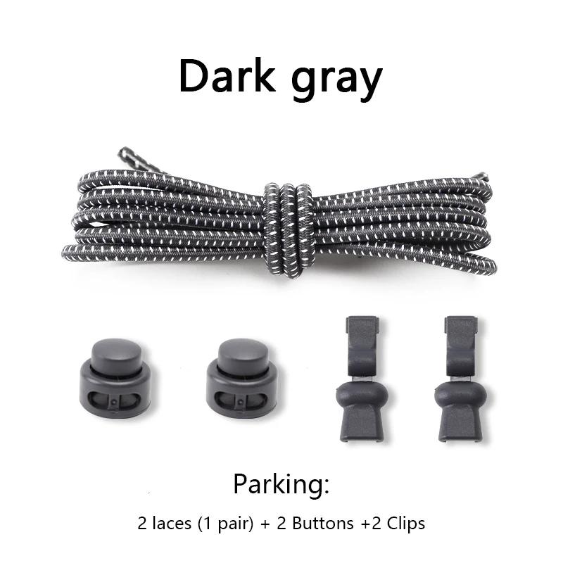1 Pair No Tie Shoelaces Round Push The Spring Lock Sports Elastic Shoelace Suitable for All Shoes Lazy Laces Shoe Accessories