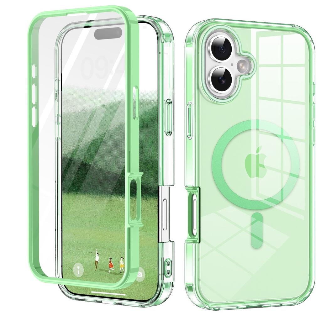 For iPhone 17 Phone Case,Compatible with MagSafe Built-in Touch Sensitive Anti-Scratch Screen Protector for iPhone17