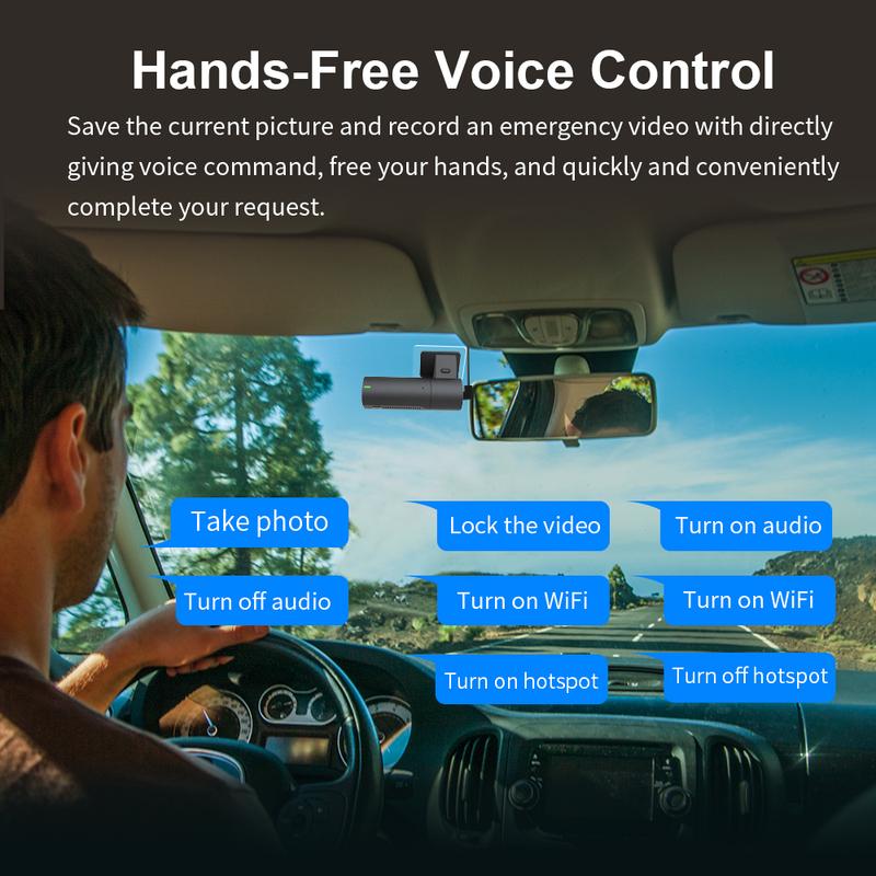 KAWA Car DVR D6 Dash Camera for Car 1440P Video Recorder EN RU FR JP Voice Control 24H Parking Mode App Control Night Vision