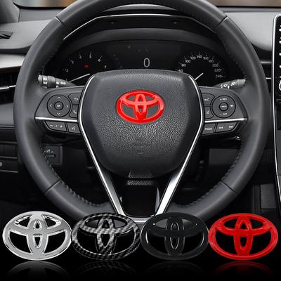 ABS Auto Lenkrad Mitte Emblem Aufkleber Zubehör Für TRD Crown Reiz Corolla Prada Alphard Yaris Camry GT86
