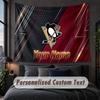 Custom Name Text Tapestry,Pittsburgh Penguins Decorative Wall Hanging, Background Tapestry For Home Bedroom