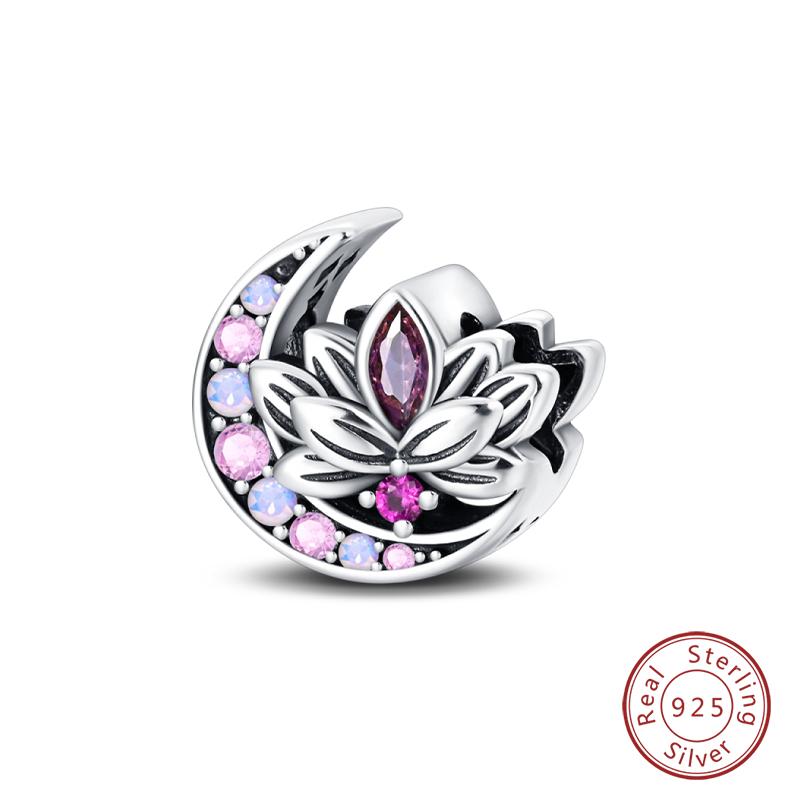 Copper Classic Pink Lotus Angel Butterfly Charm Bead Fits Genuine Bracelet Lucky DoItYourself Jewellery Gift Beautiful Exquisite
