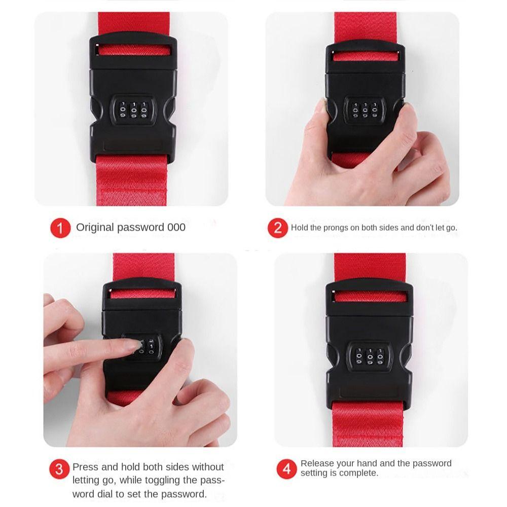 Strap Packing Belt Password Lock Packing Belt Travel Suitcase Accessories Luggage Strap Bundling Belt Luggage Buckle Strap