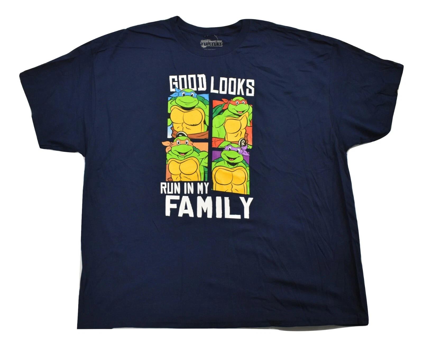 

Teenage Mutant Ninja Turtles Mens Good Looks Run In My Family Shirt New 3XL M