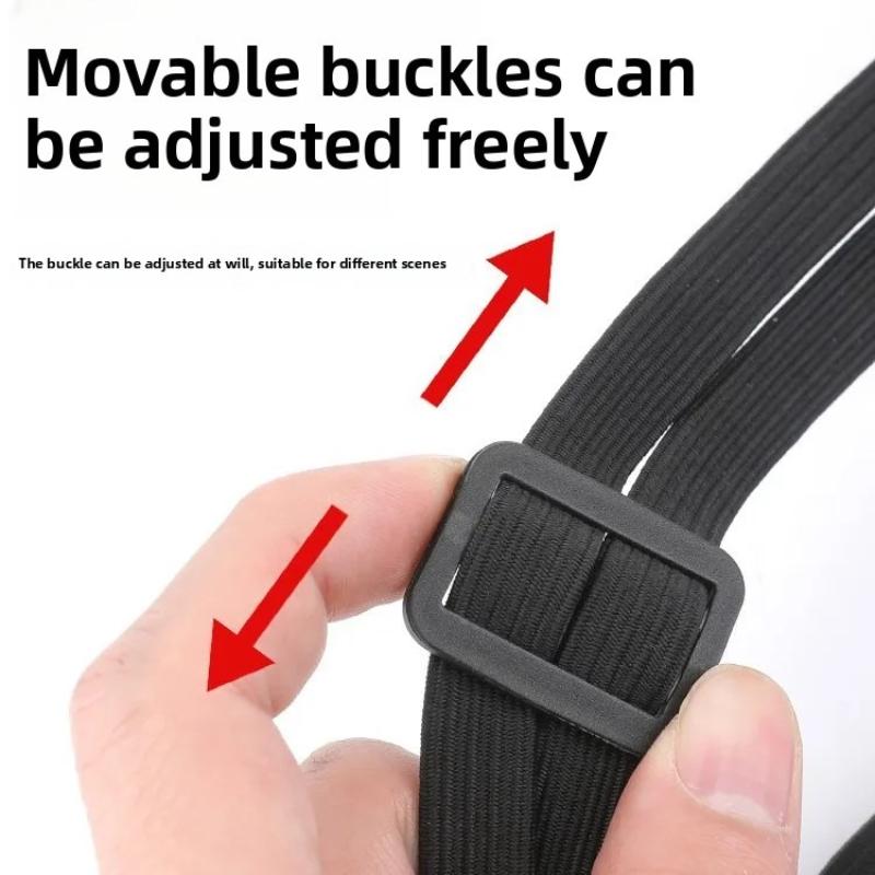 Motorcycle Back Seat Helmet Strips Elastic Rope Motorcycle Helmet Fixed Strap Adjustment Fix Rope Goods Strap 60cm/90cm