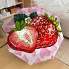 1PC Strawberry Heart Umbrella-8-Rib Reinforced Portable Folding Travel Suitable for All Seasons Outdoor Daily Use Is an Ideal Choice -F372