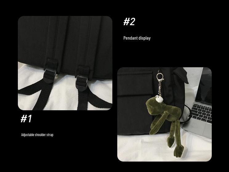 Korean Style Women's Backpack: Trendy, Multi-purpose, Large Capacity Nylon Shoulder Bag for College and Travel