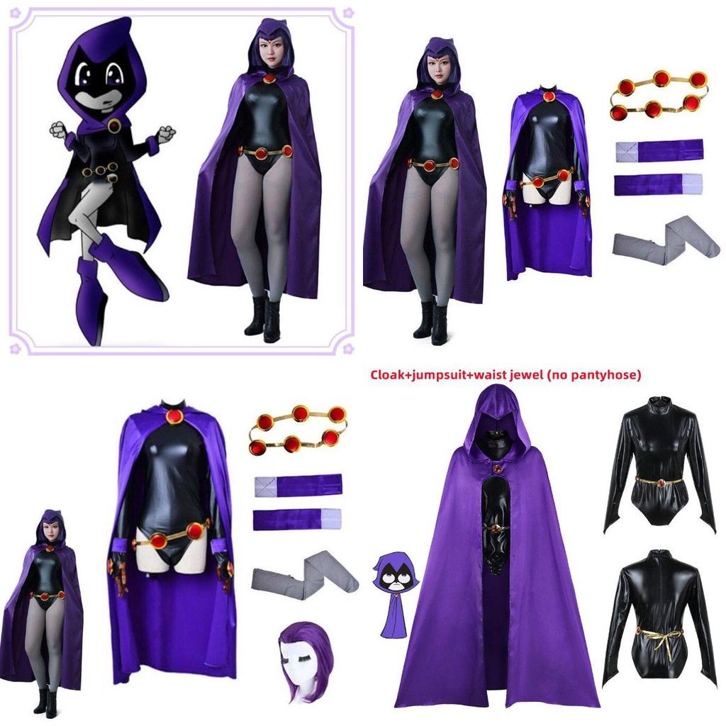 Stunning Anime Teen Titan Raven Costume For Cosplay And Themed Parties