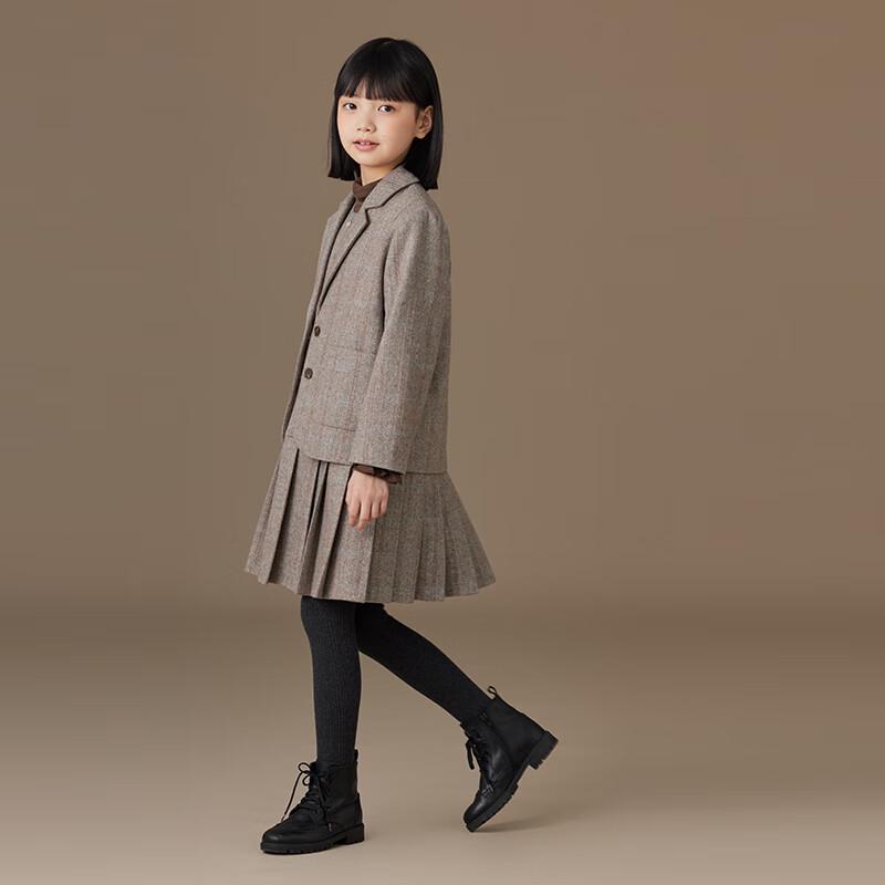 HachiHachi Girls' Vintage Plaid Blazer