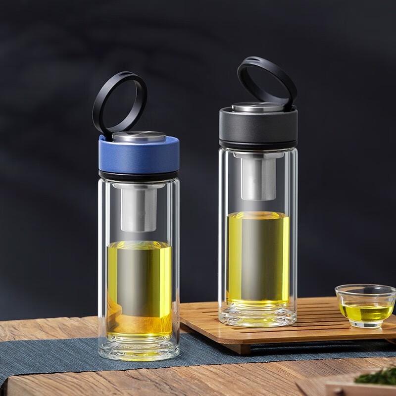 Vasn Double Wall Glass Tea Infuser Bottle
