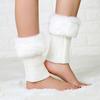 Women Winter Fashion Fur Cuff Toppers Trim Boot Socks Cover Knitted Leg Warmers
