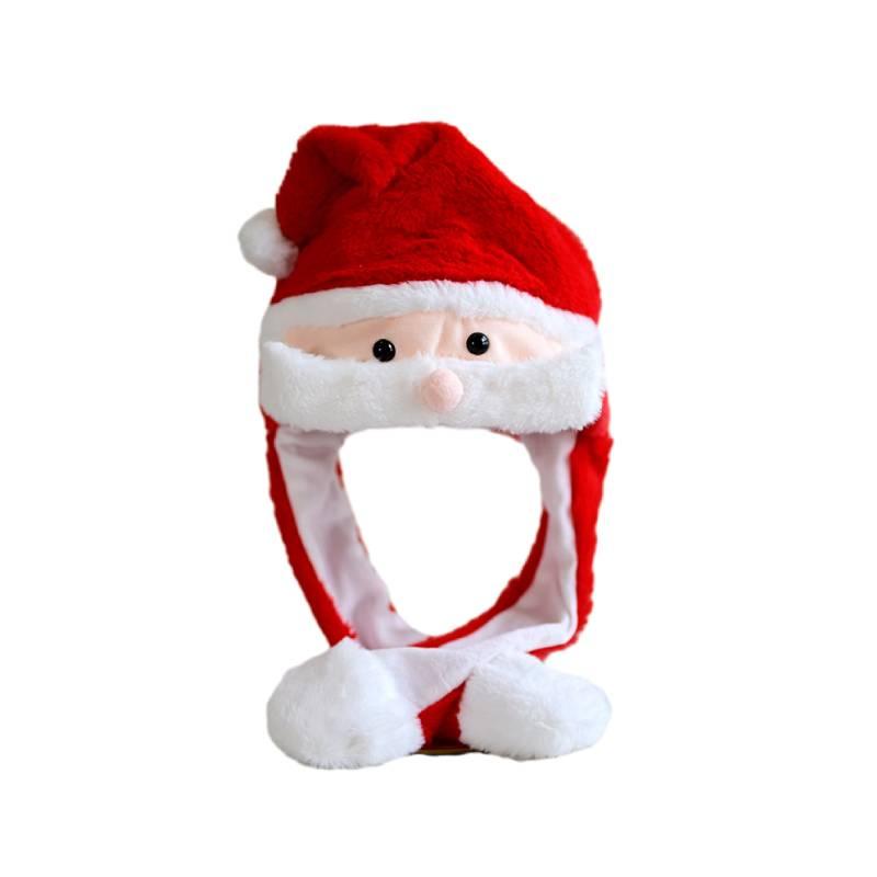 Festive Santa Claus Hat With Reindeer Headpiece Christmas Gift Wholesale