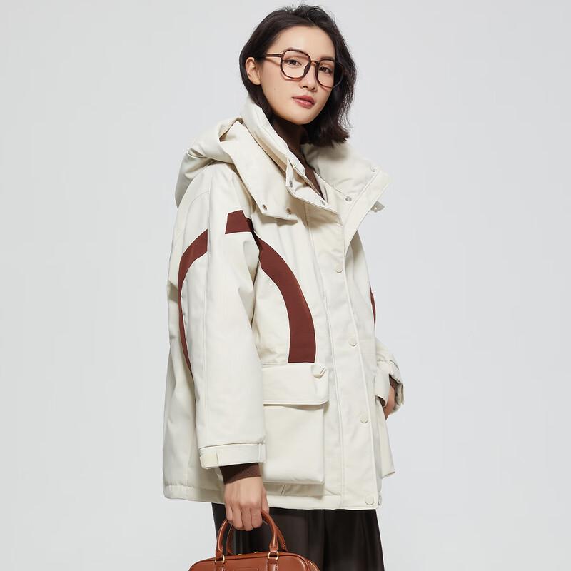 Tatu Women's Casual Color-block Down Parka